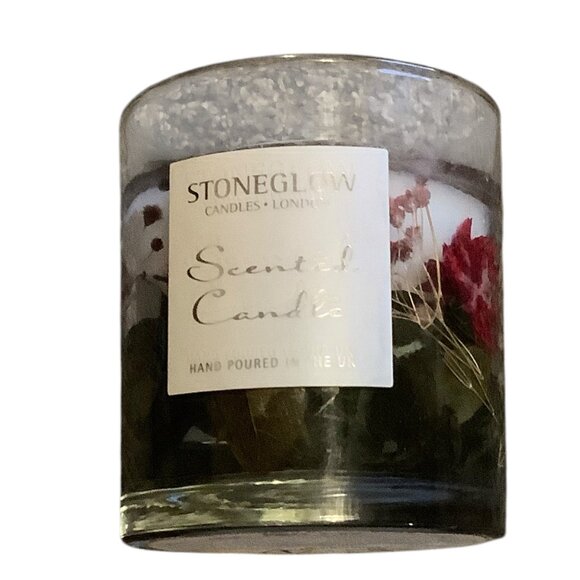 Stoneglow Scented Candle English Rose Natural Wax Gel Hand Poured in UK 2.6 oz - Picture 1 of 6